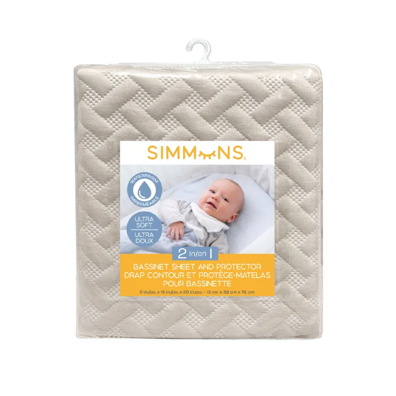 Simmons 2-in-1 Bassinet Sheet and Protector