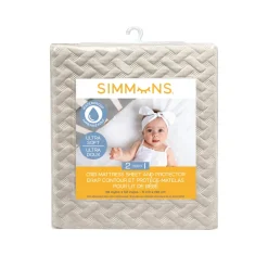 Simmons 2-in-1 Crib Mattress Sheet and Protector