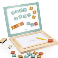 Janod 4-in-1 Portable Magnetic & Chalk Board