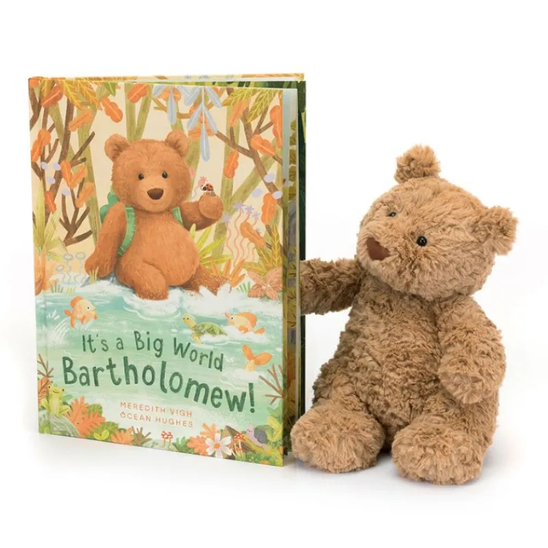 Jellycat It's A Big World Bartholomew Book + Plush Bundle