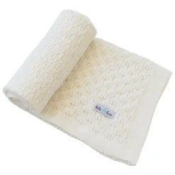 Beba Bean Knit Leaf Baby Blanket