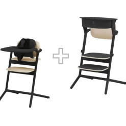 Cybex Lemo 3-in-1 High Chair + Training Tower Set - Sand Black