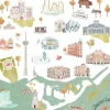 LouLou Lollipop Luxe Muslin Swaddle - World Cities