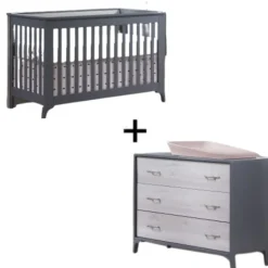 Tulip Juvenile Metro Convertible Crib and 3 Drawer Dresser Combo