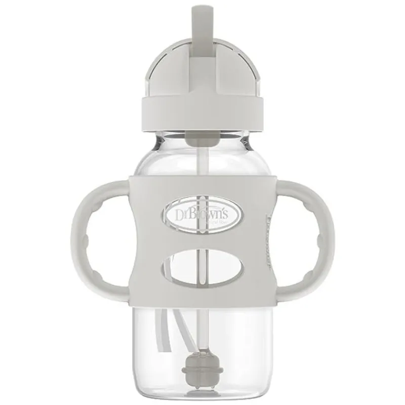 Dr Brown's Milestones Narrow Sippy Straw Bottle with Silicone Handles