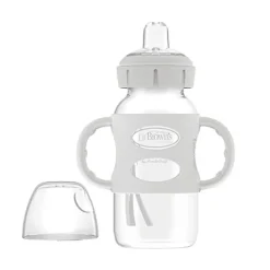 Dr Brown's Milestones Wide-Neck Sippy Bottle with 100% Silicone Handles