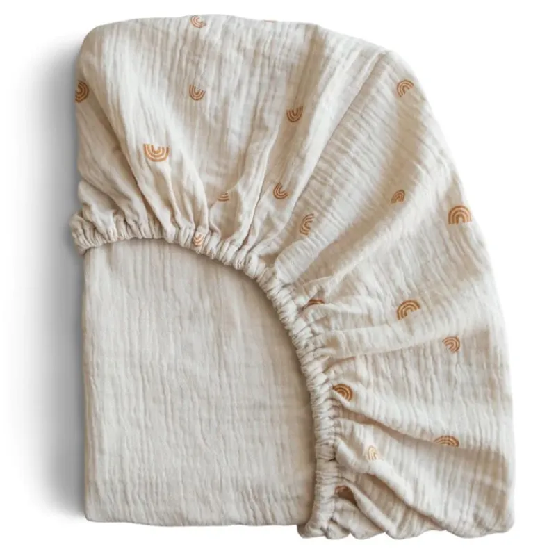 Mushie Mini Muslin Crib Sheet