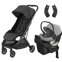 UPPAbaby Minu V3 Stroller + Aria Infant Car Seat + Car Seat Adapters Travel System
