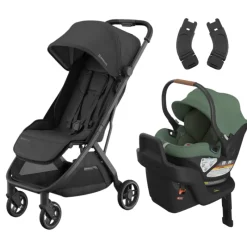 UPPAbaby Minu V3 Stroller + Aria Infant Car Seat + Car Seat Adapters Travel System