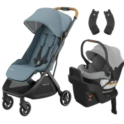 UPPAbaby Minu V3 Stroller + Aria Infant Car Seat + Car Seat Adapters Travel System
