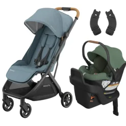 UPPAbaby Minu V3 Stroller + Aria Infant Car Seat + Car Seat Adapters Travel System