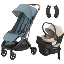 UPPAbaby Minu V3 Stroller + Aria Infant Car Seat + Car Seat Adapters Travel System
