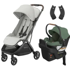 UPPAbaby Minu V3 Stroller + Aria Infant Car Seat + Car Seat Adapters Travel System