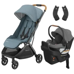 UPPAbaby Minu V3 Stroller + Aria Infant Car Seat + Car Seat Adapters Travel System