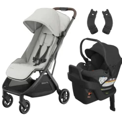UPPAbaby Minu V3 Stroller + Aria Infant Car Seat + Car Seat Adapters Travel System