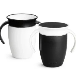 Munchkin Miracle 360° Black & White 7 oz Trainer Cup - 2 Pack