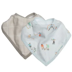 LouLou Lollipop Muslin Bandana Bib Set - 2 Pack