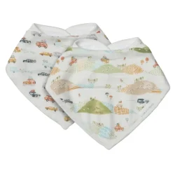 LouLou Lollipop Muslin Bandana Bib Set - 2 Pack