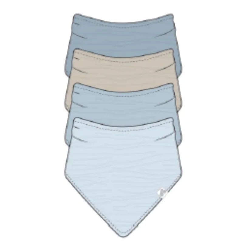 Just Born Muslin Bandana Bibs - 4 Pack