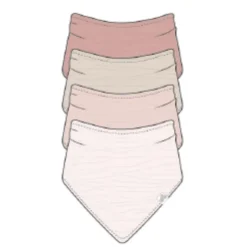 Just Born Muslin Bandana Bibs - 4 Pack