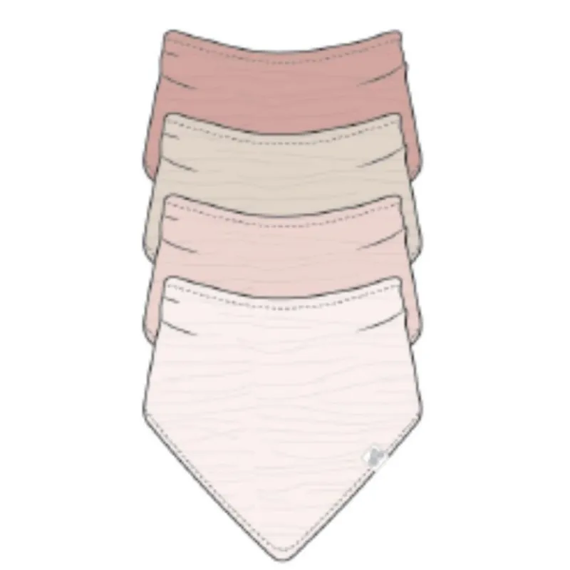 Just Born Muslin Bandana Bibs - 4 Pack