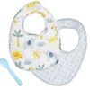 Stephen Joseph Muslin Bib Set With Matching Spoon