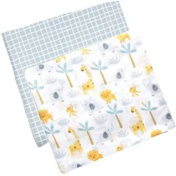 Stephen Joseph Muslin Blanket - Set of 2