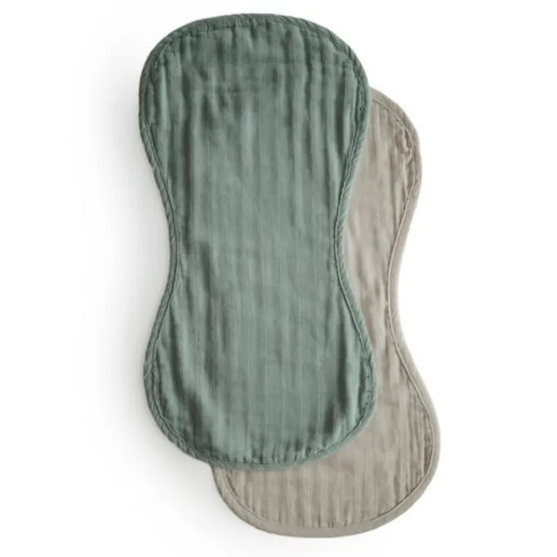 Mushie Muslin Burp Cloth Set - 2 Pack