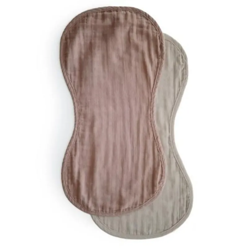 Mushie Muslin Burp Cloth Set - 2 Pack