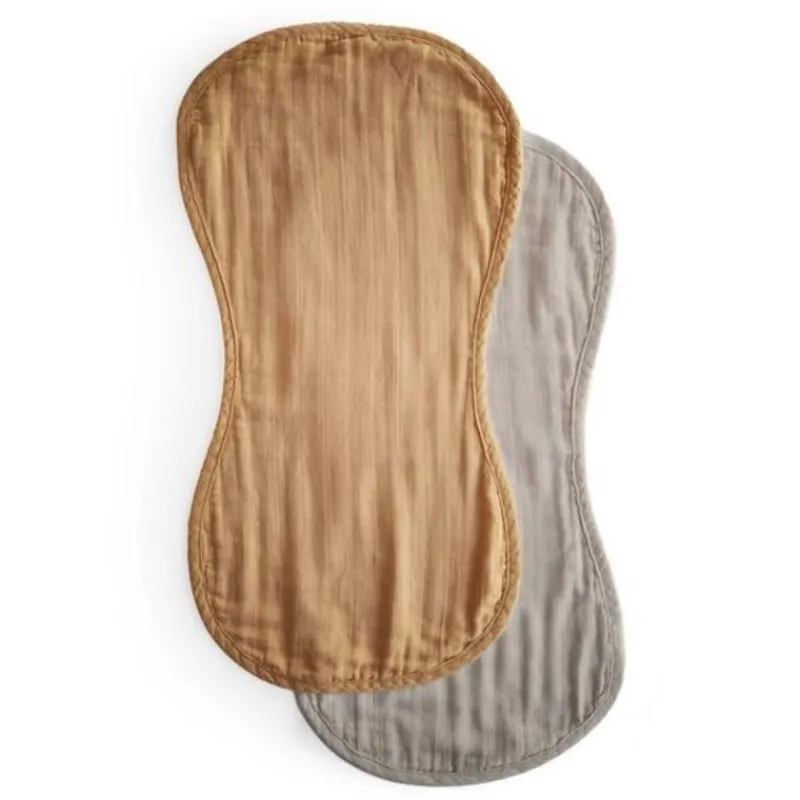 Mushie Muslin Burp Cloth Set - 2 Pack