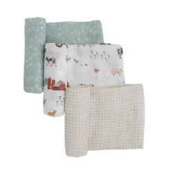 Little Unicorn Muslin Swaddle - 3 Pack