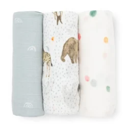 Little Unicorn Muslin Swaddle - 3 Pack