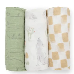 Little Unicorn Muslin Swaddle - 3 Pack