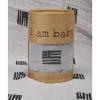 I Am Baby Muslin Swaddle - American Black/Grey