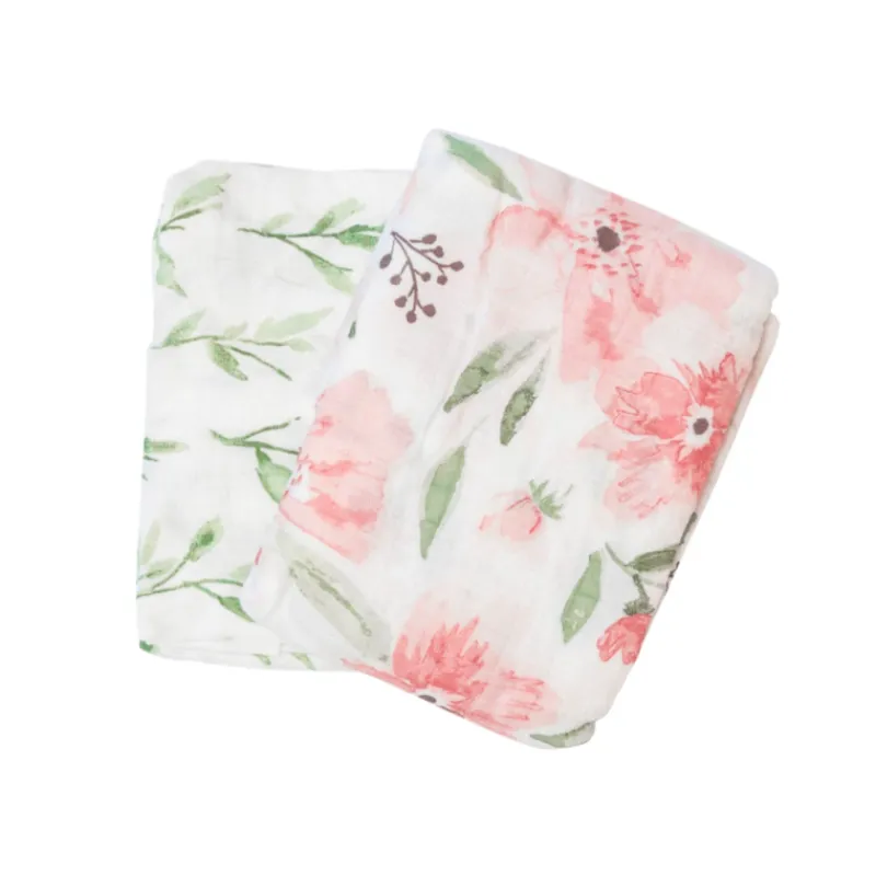 Crane Muslin Swaddle Blankets - 2 Pack