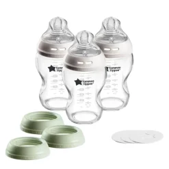 tommee tippee Natural Start 3-in-1 Glass Bottle 9oz Set