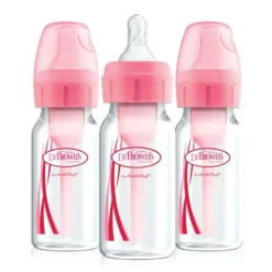 Dr Brown's Option+ Narrow 4oz Bottle - Pink (3 Pack)