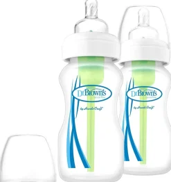 Dr Brown's Options 9oz Glass Wide-Neck Bottle - 2 Pack