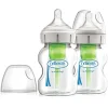 Dr Brown's Options+ 5oz Glass Wide-Neck Bottle - 2 Pack