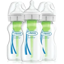 Dr Brown's Options+ 9oz Wide-Neck Bottle Polypropylene - 3pk