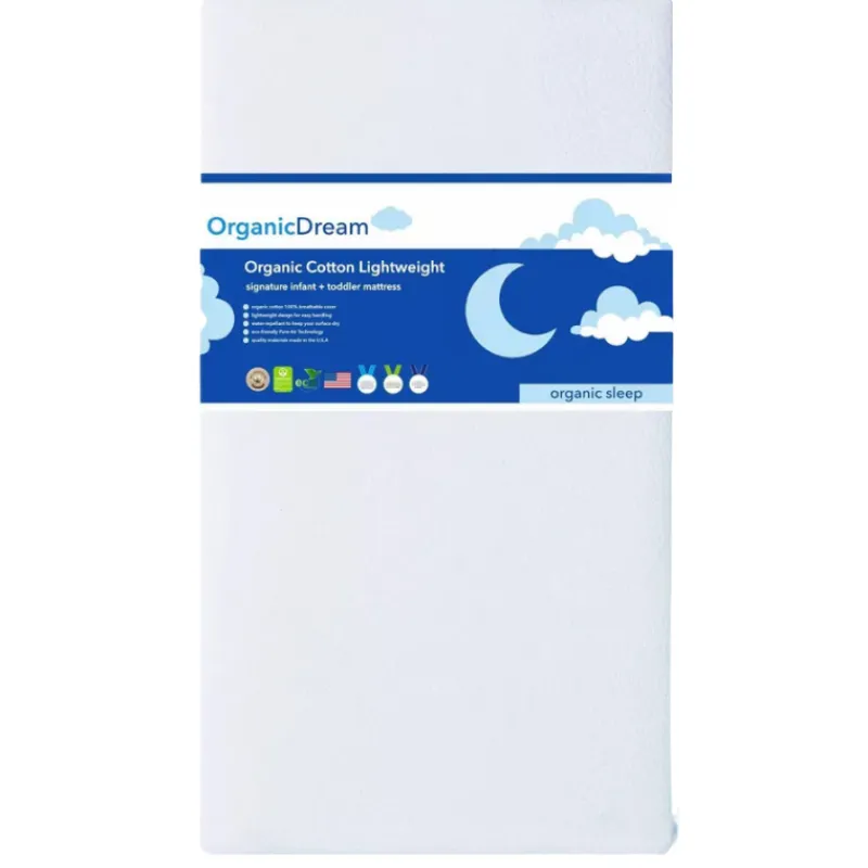 Organic Dream Organic Cotton Lightweight Crib & Toddler Mattress