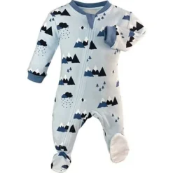 ZippyJamz Patterned Organic Footed Sleepers