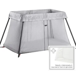 BabyBjorn Play Yard Light Bundle With Fitted Sheet