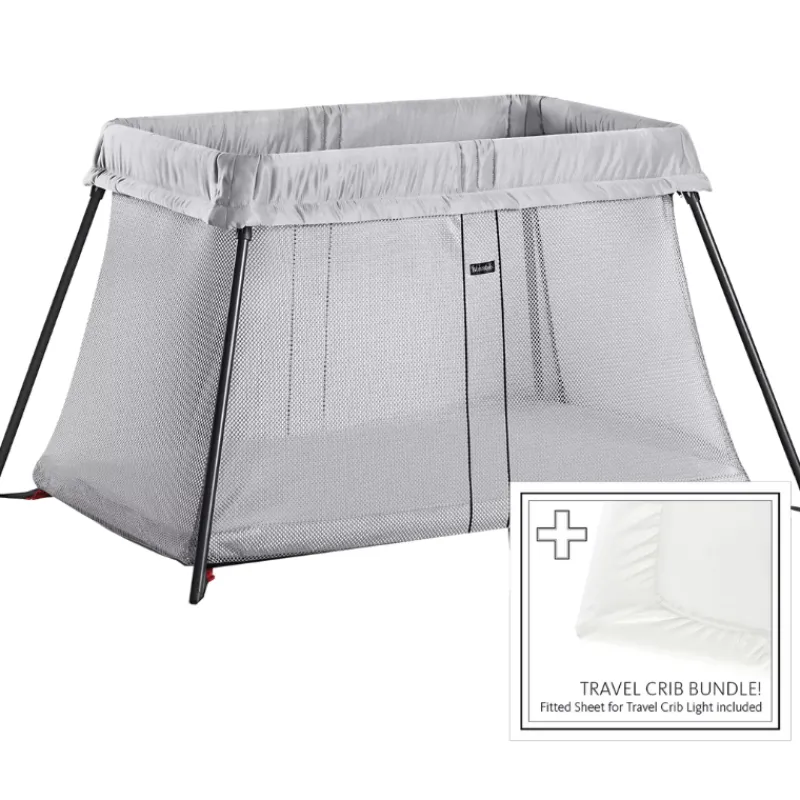 BabyBjorn Play Yard Light Bundle With Fitted Sheet