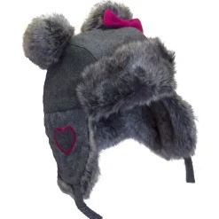 CaliKids Pom Trapper Hat - Grey