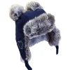 CaliKids Pom Trapper Hat - Navy