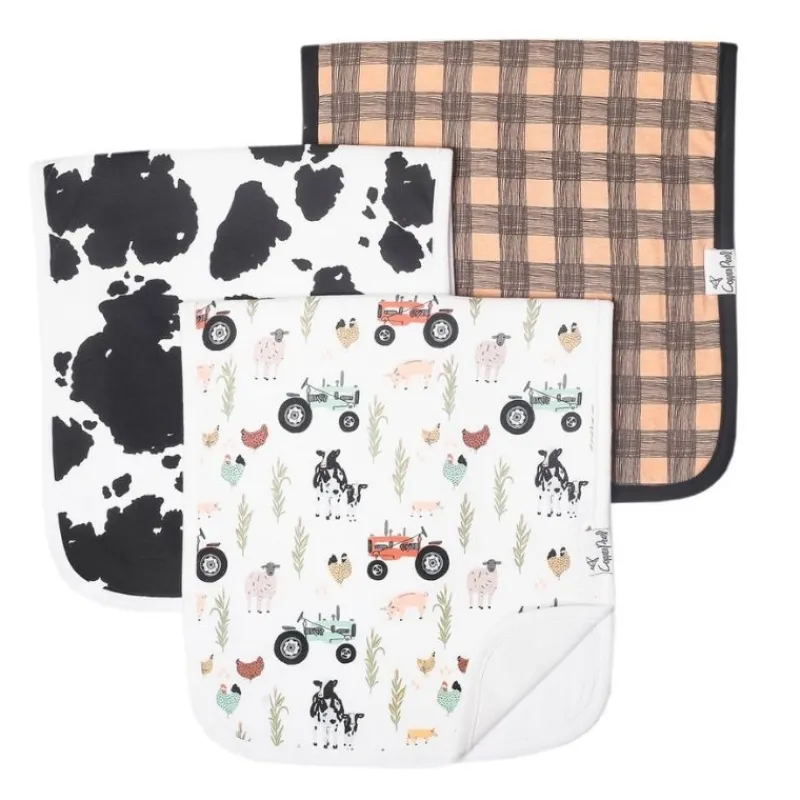 Copper Pearl Premium Burp Cloths - 3 Pack