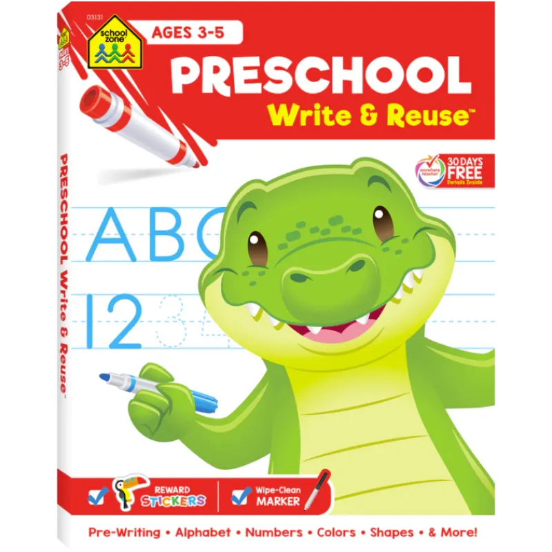 School Zone Preschool Write & Reuse Workbook