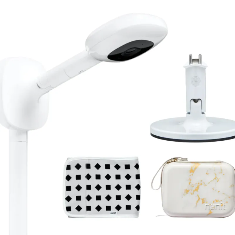 Nanit Pro Baby Monitor & Wall Mount + Flex Stand & Travel Case Bundle
