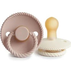 Frigg Rope Natural Rubber Baby Pacifier - 2-Pack